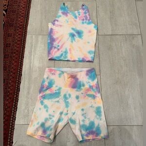 Abercrombie & Fitch Top and Inc. Bottom Pastel Tie-Dye Set